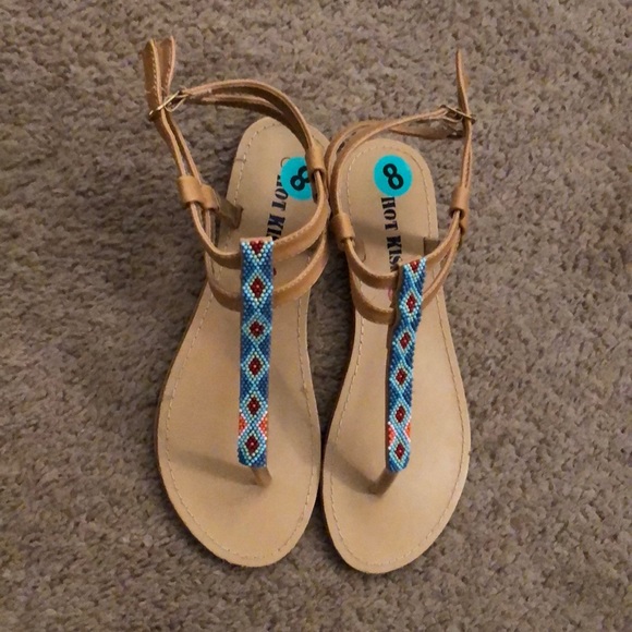 Never worn Hot Kiss multicolor sandals - Picture 2 of 3